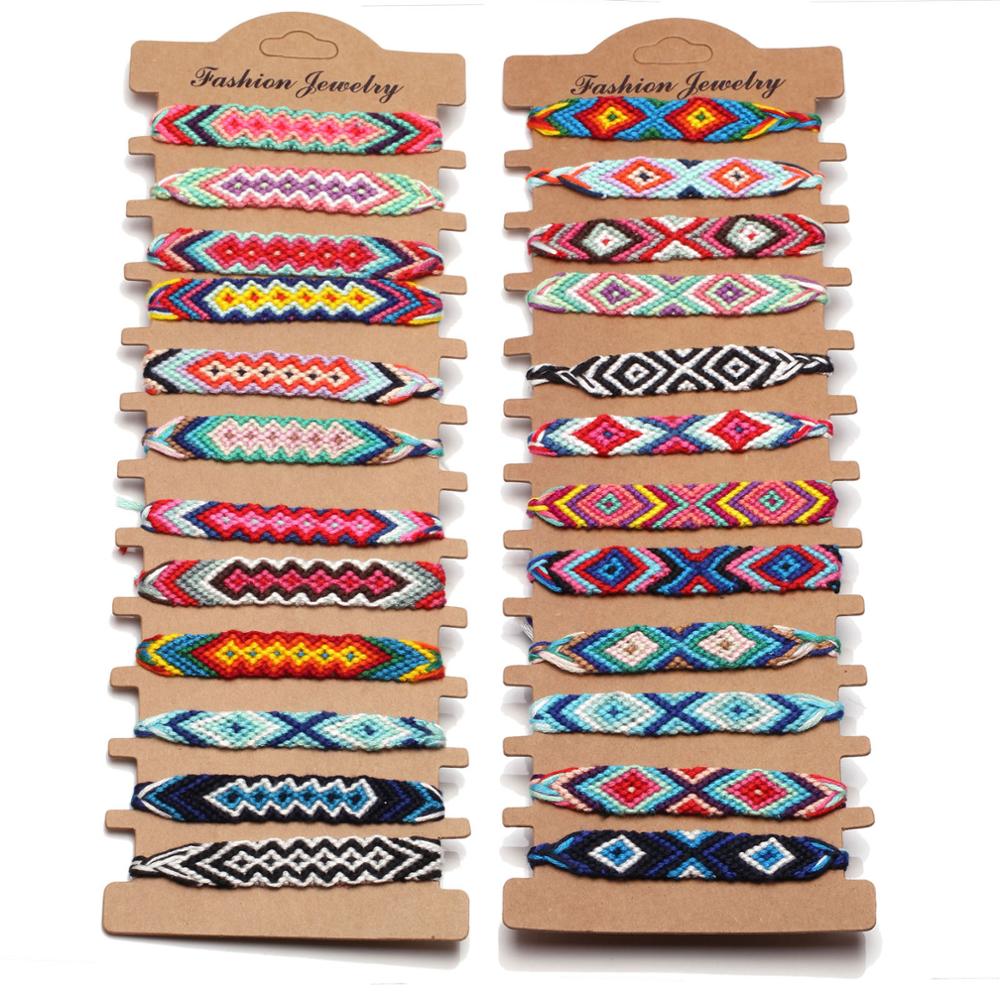 Boho court multicolore tissé amitié Bracelet femmes hommes nouvelle Wayuu été plage bijoux