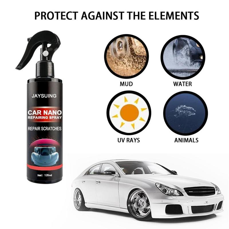 Couche hydrophobe en céramique, 120ml, 1 pièce, réparation des rayures de voiture, Nano Spray, revêtement de verre poli, cire cristal, revêtement hydrophobe, outils de soins de peinture