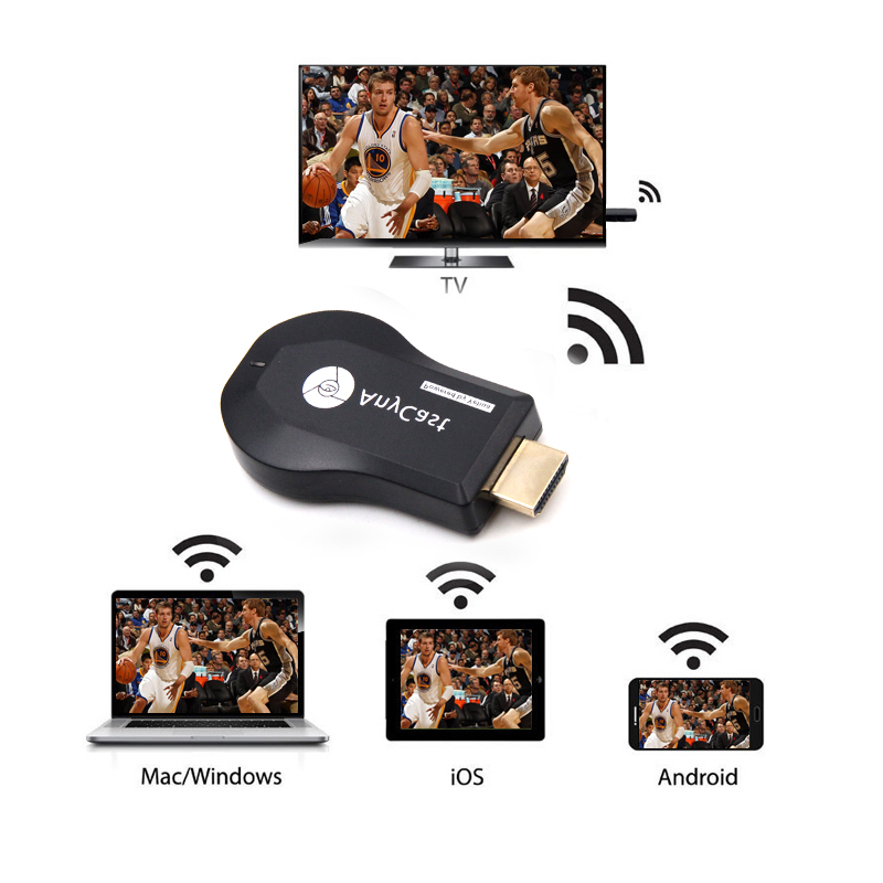 Chromecast anycast  m9 plus tv stick 1080p trådløs wifi display dongle modtager airplay spejl hdmi google enhver cast til ios