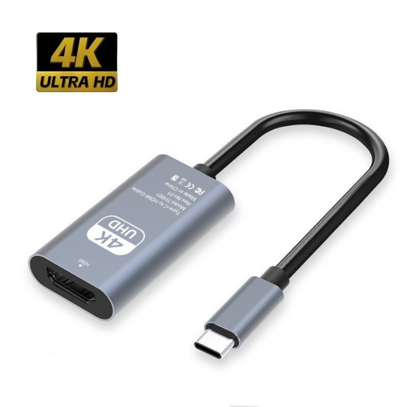 TYPE C naar HDMI 4K Adapter USB C USB3.1 Male naar HDTV Female Converter Kabel voor Laptop Tablet TV MacBook