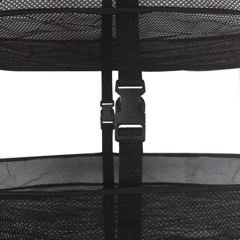 6- Layer Black Mesh Hanging Herb Drying Rack Dry Net for Storage Drying Seeds (3FT 6-Layer)