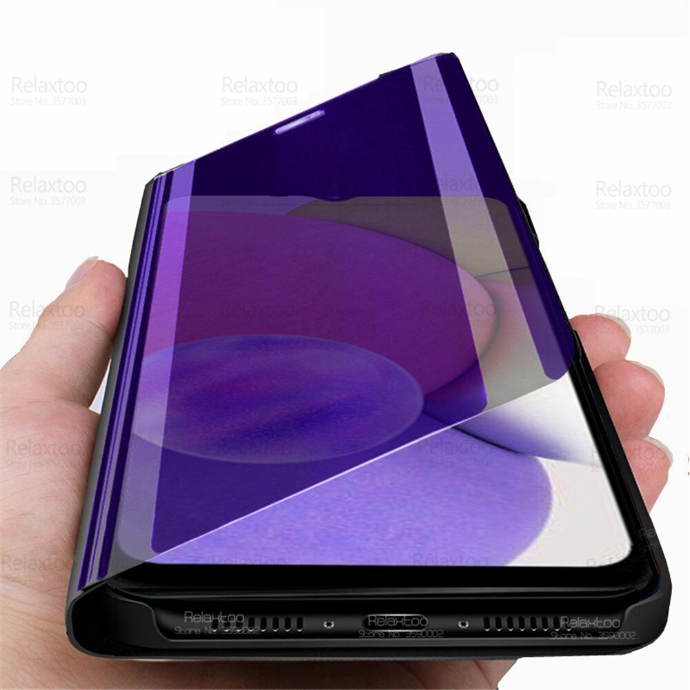 Voor Samsung Galaxy A03s Case Smart Spiegel Magnetische Flip Covers Voor SamsungA03s Een 03 S Een 03 A03 S Beugel shockproof Beschermen Funda