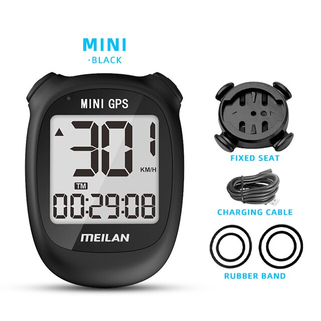 Meilan-MINI ordenador GPS para bicicleta, velocímetro, velocidad, altitud, DST, tiempo de paseo, inalámbrico, rojo, juvenil: M3 Black