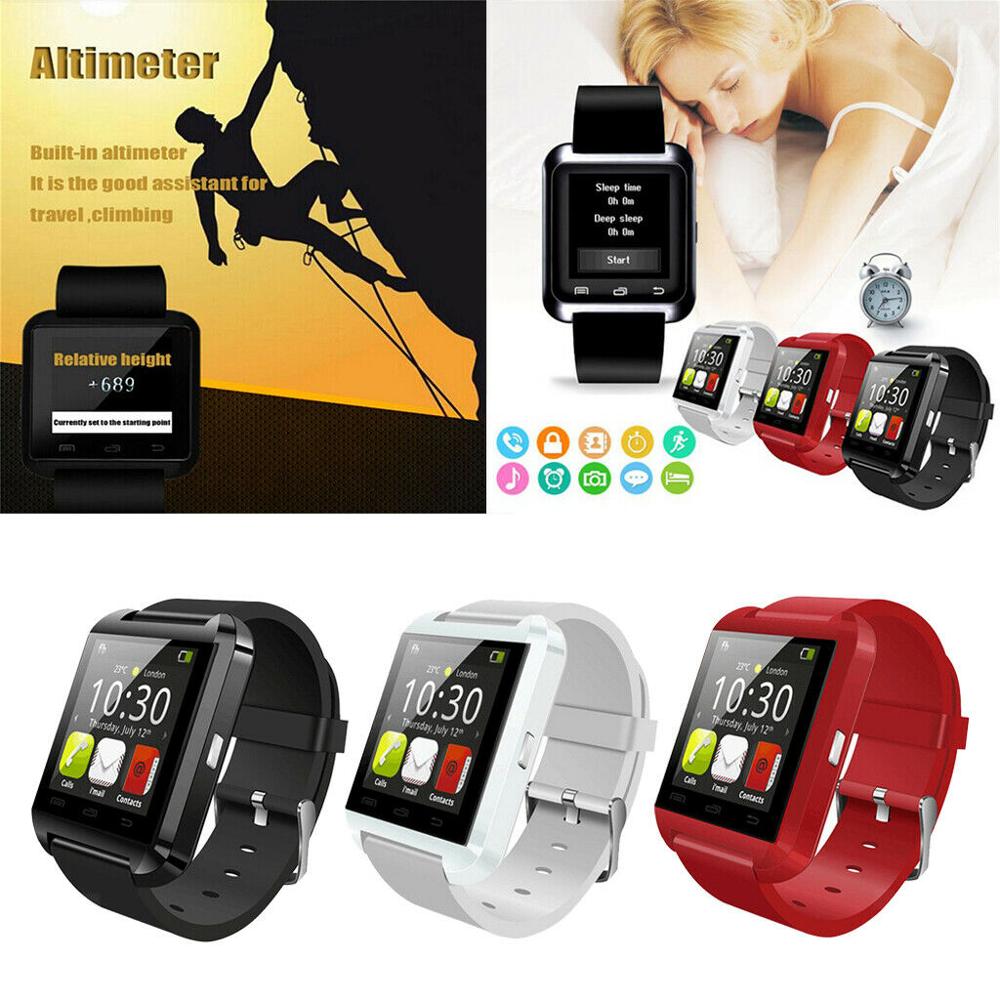 U8 Bluetooth Smart Horloge Mannen Vrouwen Stappenteller Touch Screen Sport Intelligente Horloge Telefoon Smartwatch Voor Android