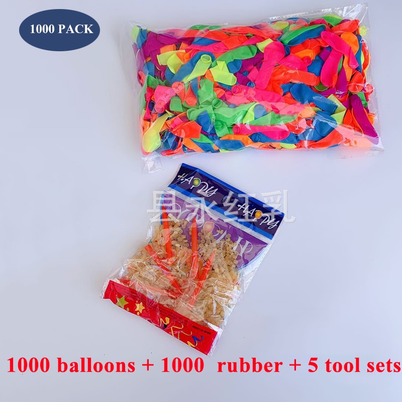 1000Stck Wasser Luftballons Ergänzende Paket Spielzeug Magie Sommer Strand Party draussen Füllung Wasser Ballon Bomben Spielzeug für Art Erwachsene