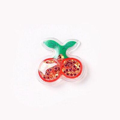 20Pcs Lucency PVC Fruit Quicksand Sequins Scrapbook Patch DIY Craft Supplies Sewing Girls Handmade Hair Tie Hairpin Accessories: Cherry