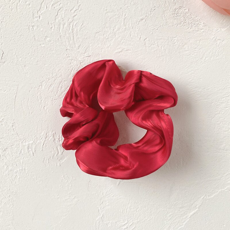 FLACELL Summer Korean Red Dot Floral Plaid Hair Ribbon Rubber Bands Scrunchie Set for Women Girls Party Hairwear