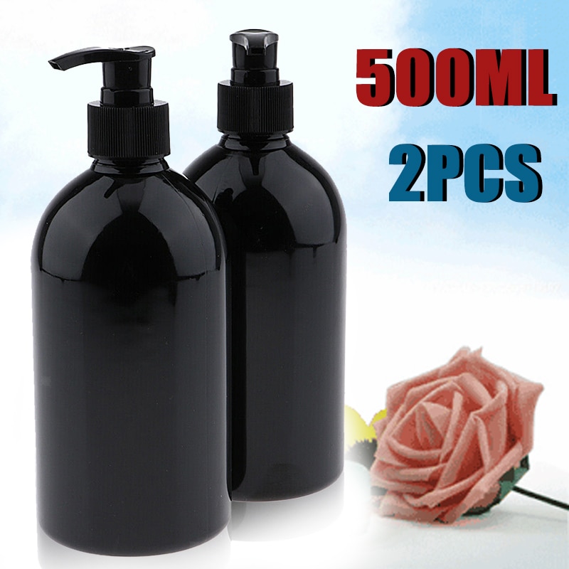 2 st 500ml lotionflaska pump tomma flaskor schampobehållare tvålmousser flytande dispenser skumflaskor skum påfyllningsbar