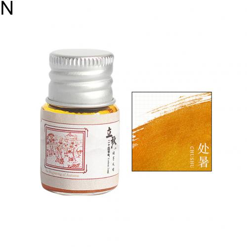 Fountain Pen Ink 5ML 24 Colors Calligraphy Writing Painting Fountain Pen Ink with Glitter Powder: N