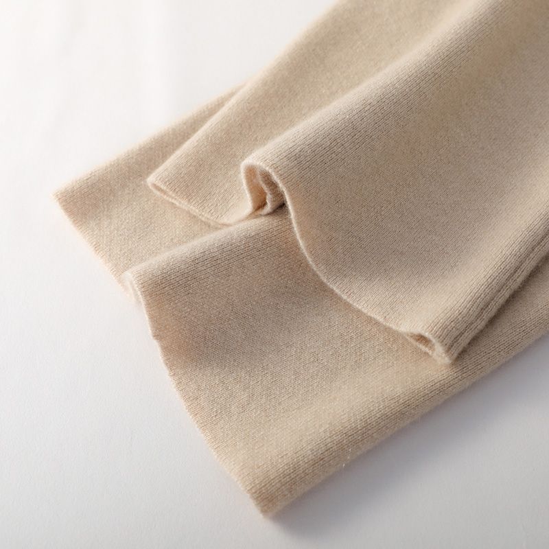 Pehmeät neulehousut naisten syys-/talvivaatteet riippuvat neulehousut leveälahkeiset valkoiset lattiahousut suoralahkeiset housut