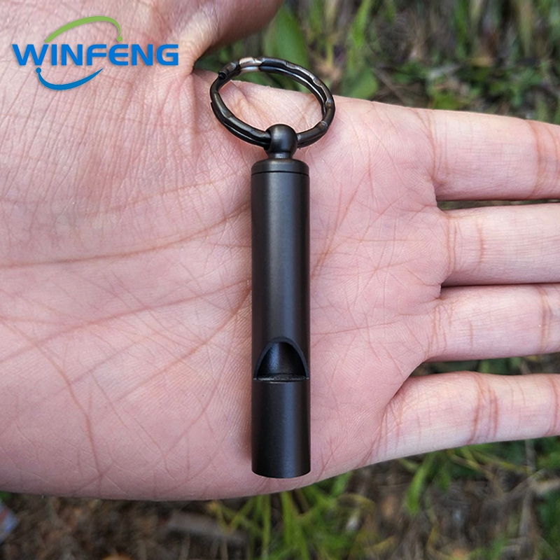 Edelstahl Hohe Dezibel Überleben Pfeife Outdoor Wandern Camping Jagd Pfeife Notfall Überleben EDC Werkzeug Schlüsselbund