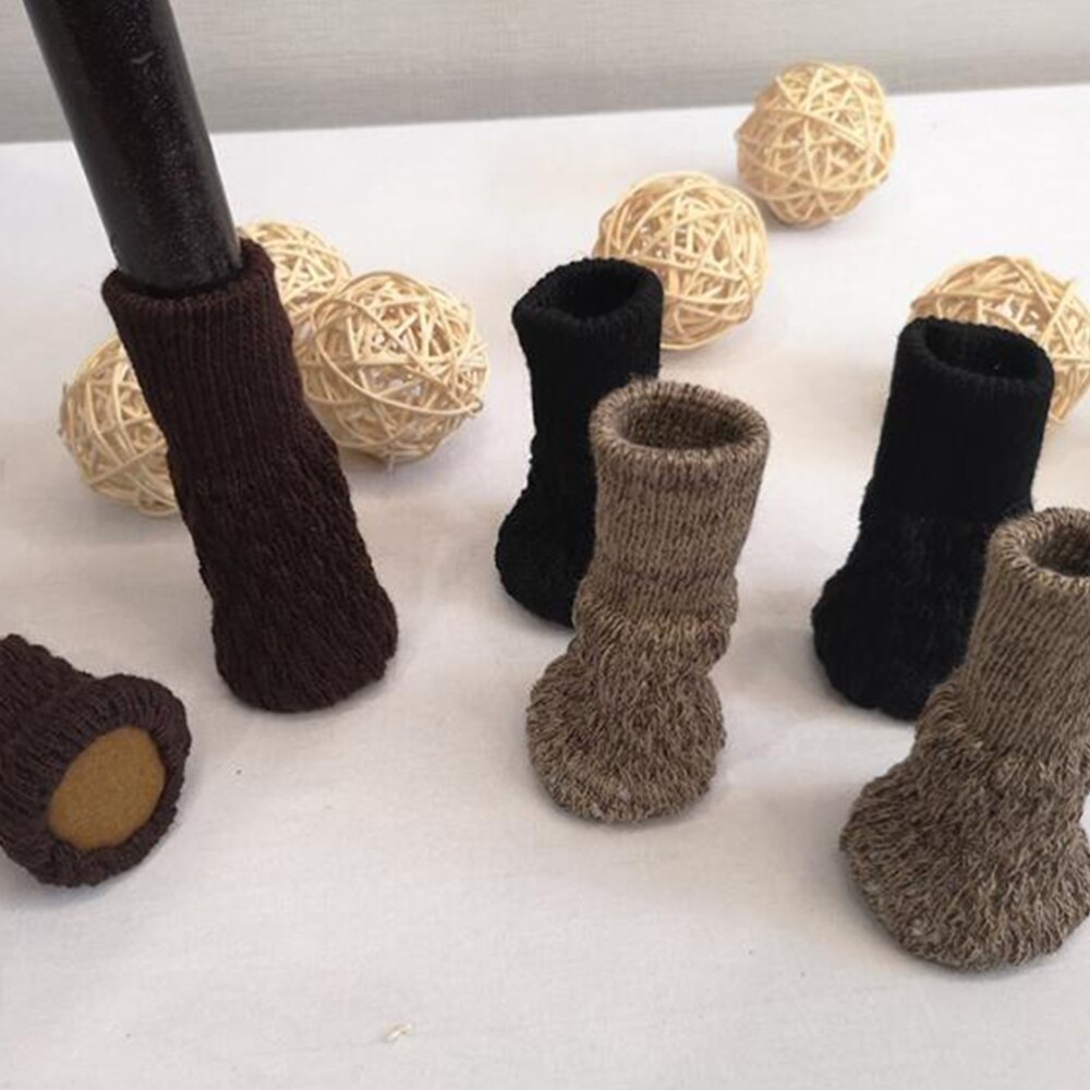 8 stuks anti-geluid stoel voetbeschermers antislip tafel voetbeschermers verdikking stoelpoot hoezen meubelbeschermers (witgrijs)