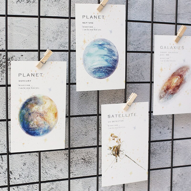 30 stk /350g hvit kartong astronaut postkort kartong papir kortproduksjon rekvisita bullet journal skrive hilsen