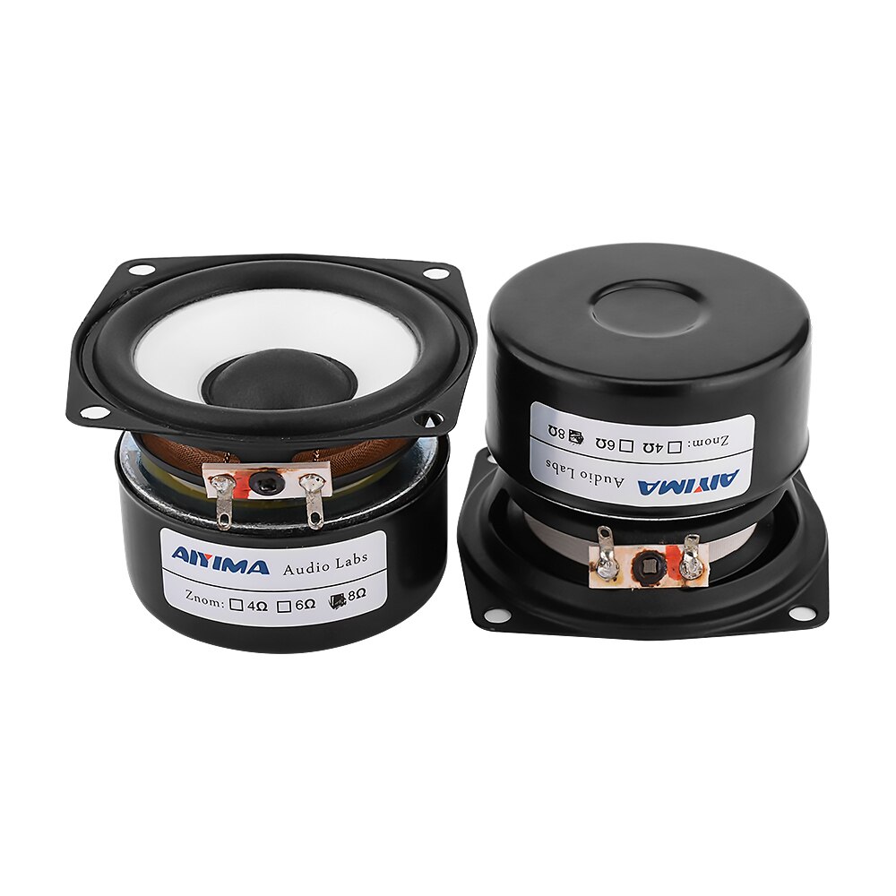 Aiyima 2 stk 2.5 tommer full range højttalere kolonne hifi 4 8 ohm 15w lydforstærker højttaler driver hjemmebiograf loudspeake diyr