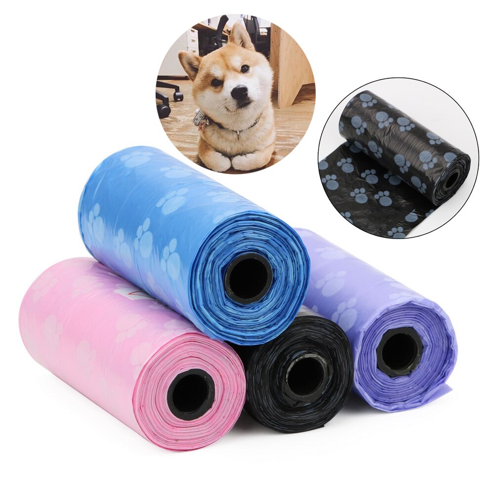 2 Rolls 30 Pcs Cat Dog Poop Bags Home Clean Refill Garbage Bag Degradable Outdoor Pet Waste Clean Poop Bags Printing Pet Supply