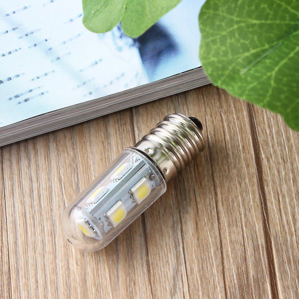 CA 220V E14 1W 7 LED SMD 5050 blanco puro/cálido refrigerador bombilla lámpara SY