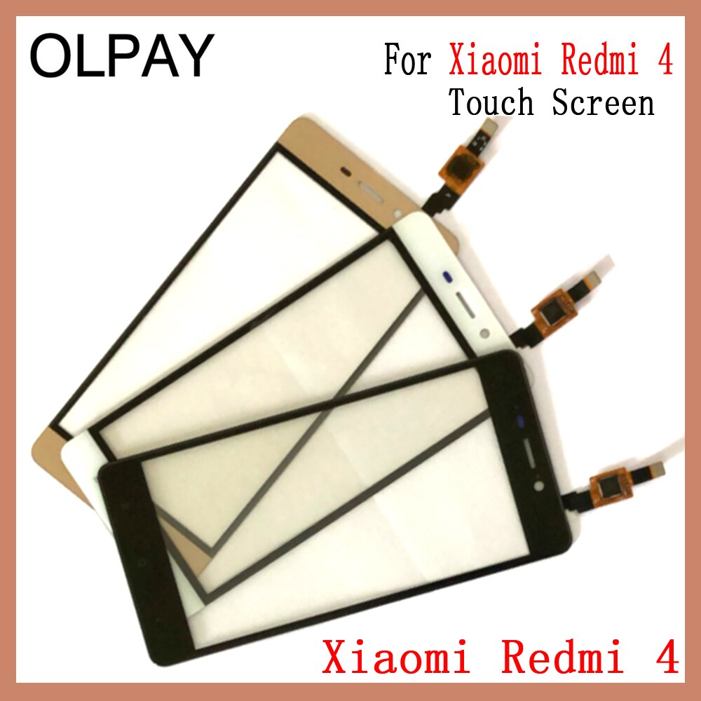 OLPAY 5.0'' 100% Original Touch Screen For Xiaomi Redmi 4 4 Pro 4A 4X Glass Front Glass Digitizer Panel Lens Sensor