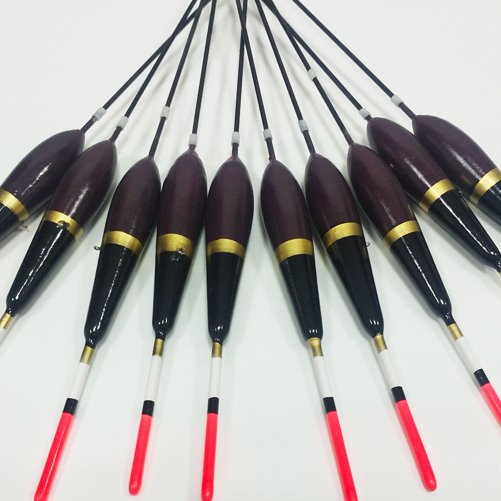Flotadores de corcho de pesca, antena Balsa de madera dura de 1g, cola larga, Vertical, 18,5 cm/7,28 pulgadas, 10 Uds.
