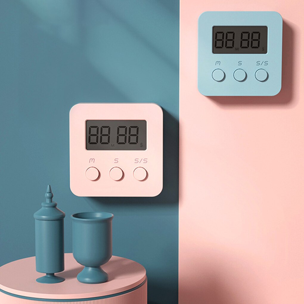 LCD Digital Timer Hanging Alarm Countdown Clock Time Management Teachers Cooking Baking Timing Device Bakery