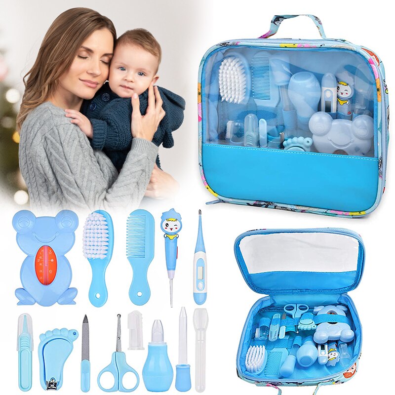 Baby Care Kit Newborn Grooming Tools Set Infant Hygiene Kits Nail Hair Clipper Scissor Comb Trimmer Nose Cleaner Safety Tool