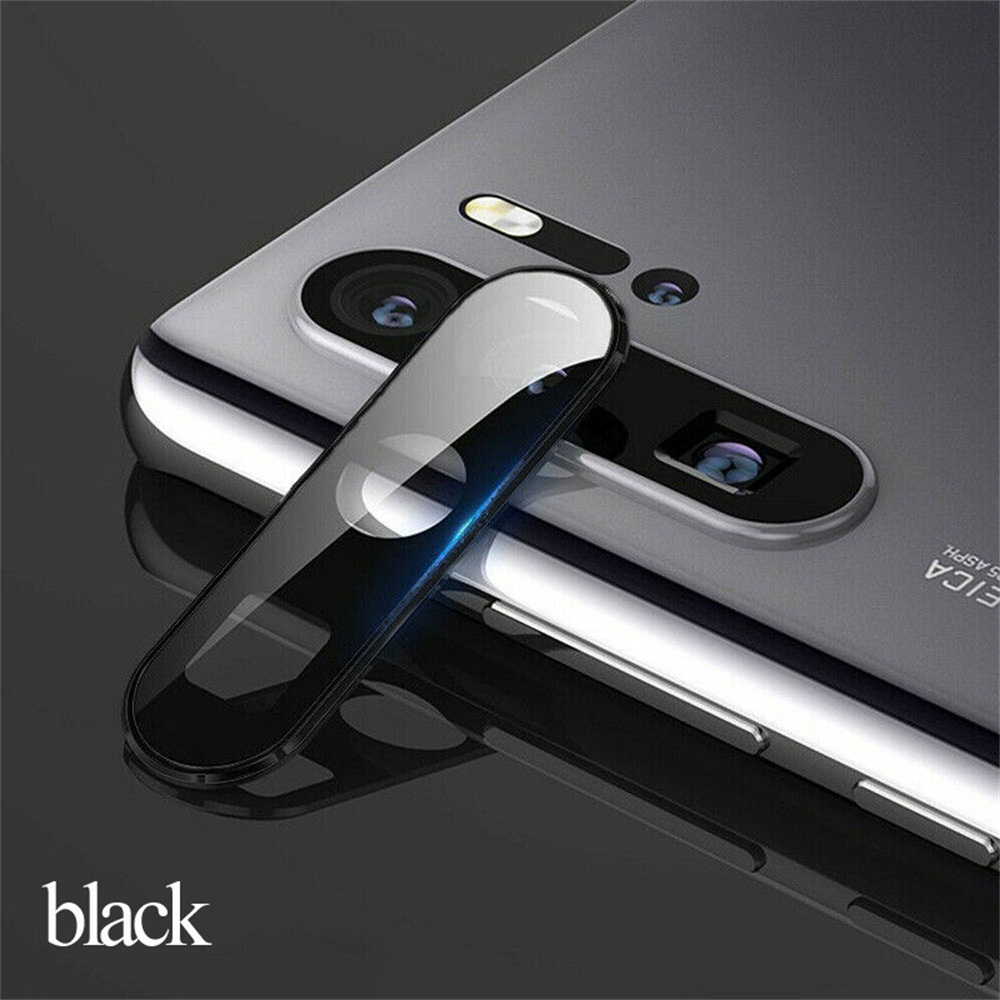 Luxury Camera Lens Protector 9H Tempered Glass Film Metal Protective Ring Cover HD Screen Guard Case for Huawei P30 pro Lite: Huawei P30 B