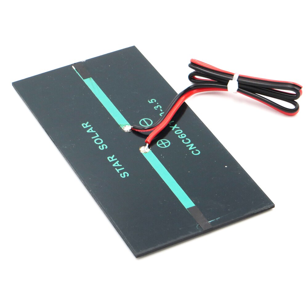 3.5 v 250ma 0.88 watt utvide ledning solcellepanel polykrystallinsk silisium diy batterilader liten mini celle kabel leketøy 3.5v volt