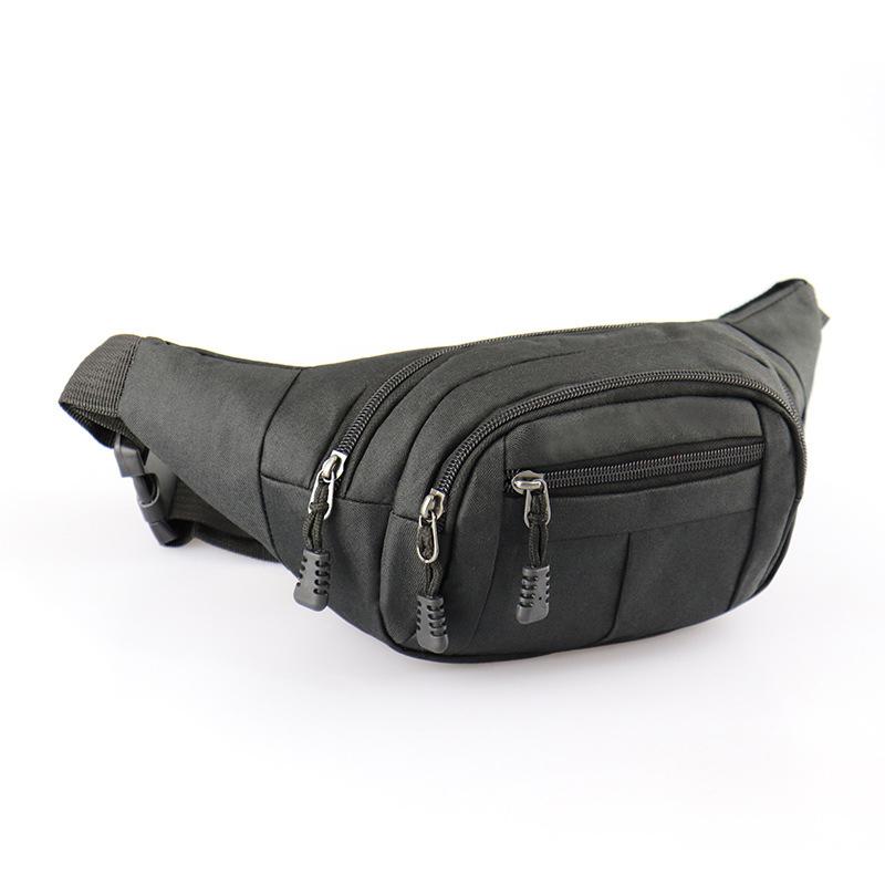 Sports de plein air taille sacs multi-fonctionnel étanche hommes et femmes grande capacité sacs à bandoulière voyage d'affaires sac de téléphone portable: Black