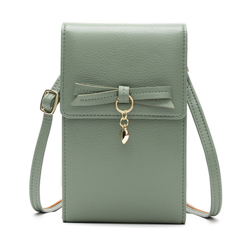 Kleine schoudertassen dames strik dames portemonnee pu leren crossbody tas dames telefoontasje dames: Groente