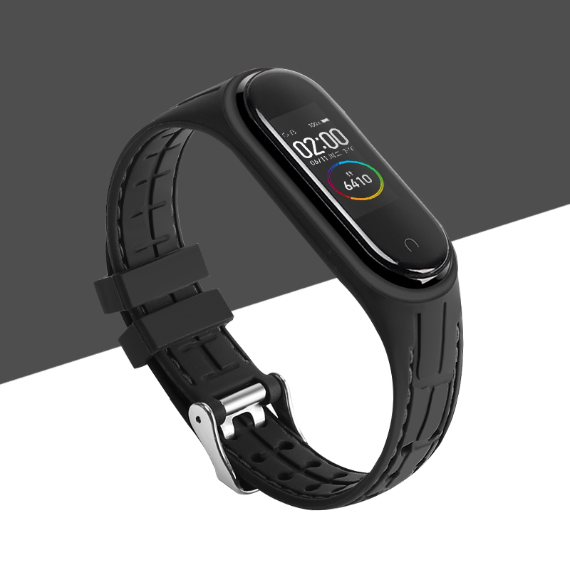 Silikone til xiaomi mi band 4 rem armbånd sport gummi urrem udskiftning smartwatch rem til mi band 3 4 5 6 7 armbånd