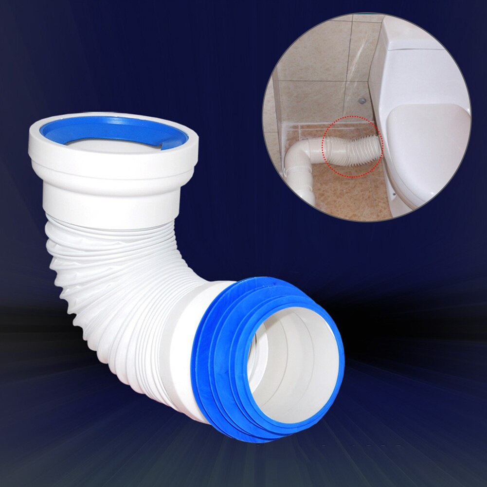 Drain Universal Adapter Household Pan Connector Waste Hose For Toilet Replacement Part Easy Install Flexible WC ABS Leakproof