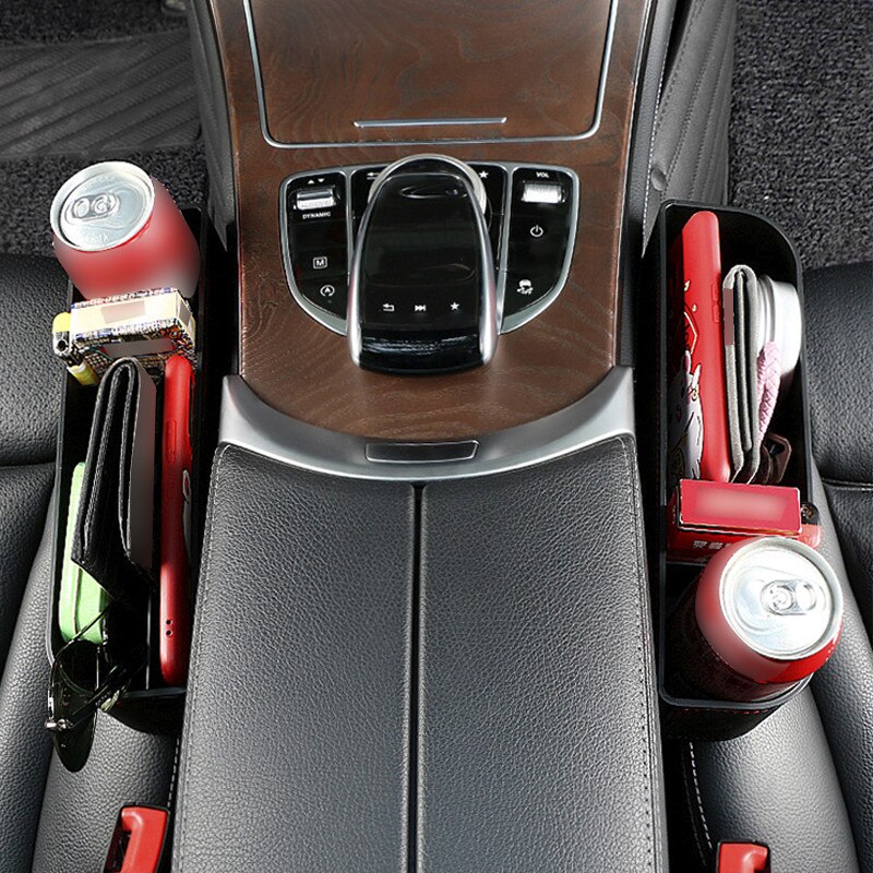 PU Leather Car Seat Gap Storage Universal Seat Crevice Organizer Multifunction Car Side Gap Storage Box Auto Accessories