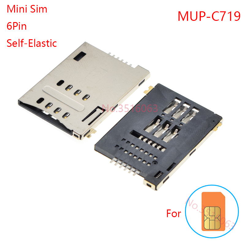 2/5/10Pcs Mini/Micro/Nano SD/Sim Card Holder 6/7/8/9/10Pin Sim Slot Socket Connector Push/Self-Elastic/Pop-Up/Clamshell/Pull-Out: Pink / Under 5Pcs