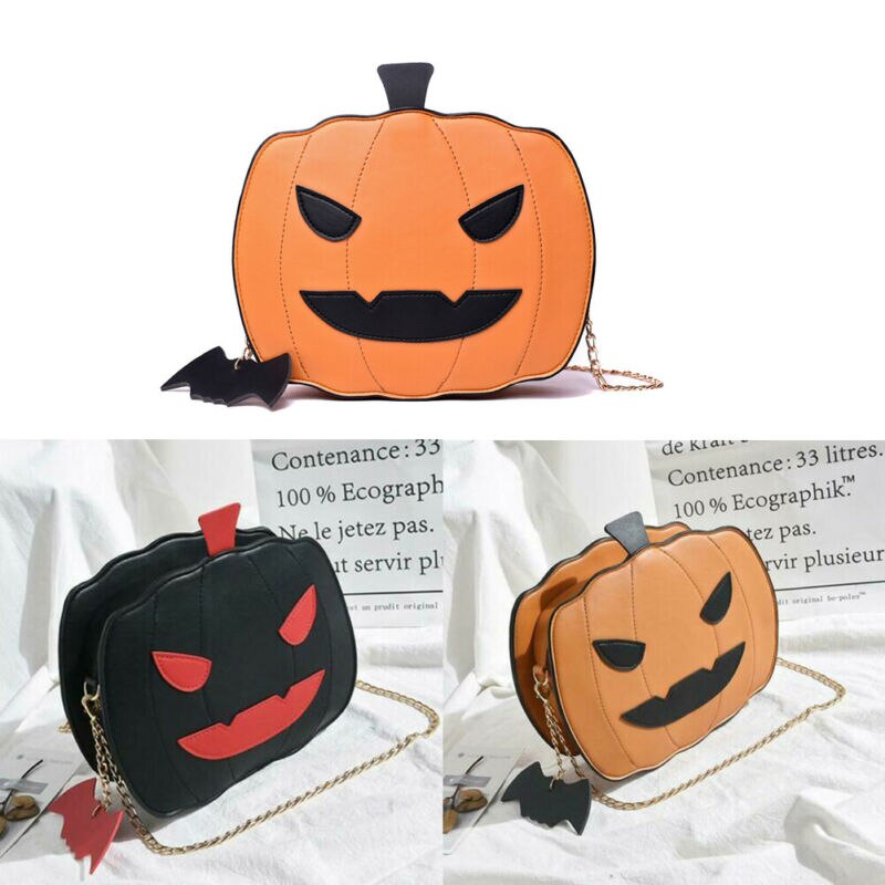 bolso de mano con forma de calabaza de Halloween para mujer