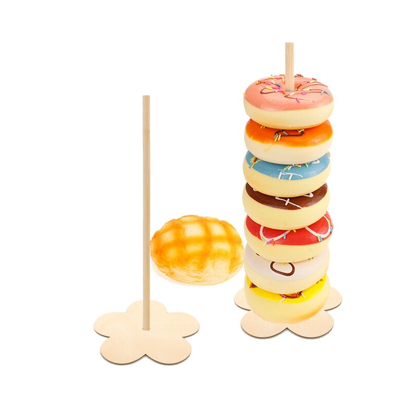 Présentoir à donuts en bois, porte-donuts, support à Dessert pour mariage, anniversaire, fournitures de fête, décoration de fête prénatale: 4