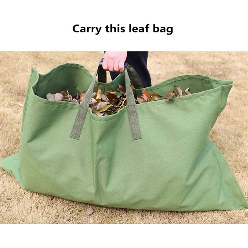 Garden Leaf Storage Bag Outdoor Lawn Yard Waste Tarp Container RecyclableHeavyDuty Gardening Tote Trash Pouch