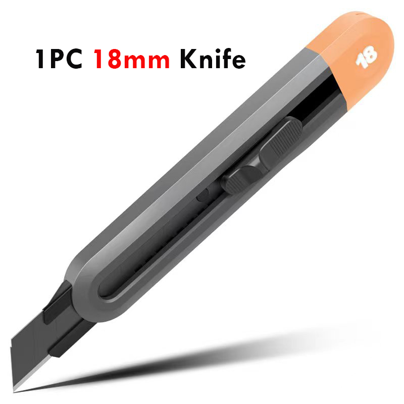 Delikatessen 3-teiliges einstellen Allzweckmesser Kunstschnitzmesser Cutter Schulbedarf Schnittwerkzeuge Tapete Briefpapier Expressversand Sicheres Messer: Orange