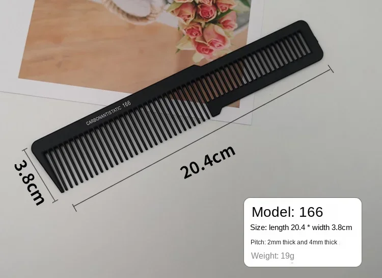 Peine de corte de pelo para hombre y mujer, peine de corte de pelo grueso de , peine de estilo de peluquería, cepillo de peluquería: Rojo