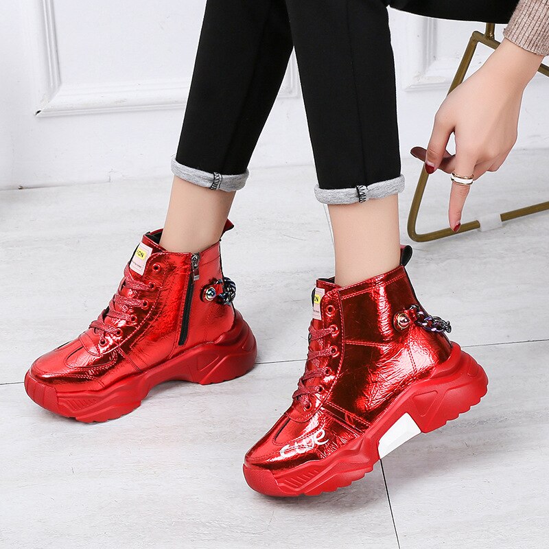 Winter Schoenen Vrouwen Mode Platform Sneakers Met Bont Dames Chunky Pluche Schoeisel Hoge Top Vrouwelijke Warme Zapatos De Mujer