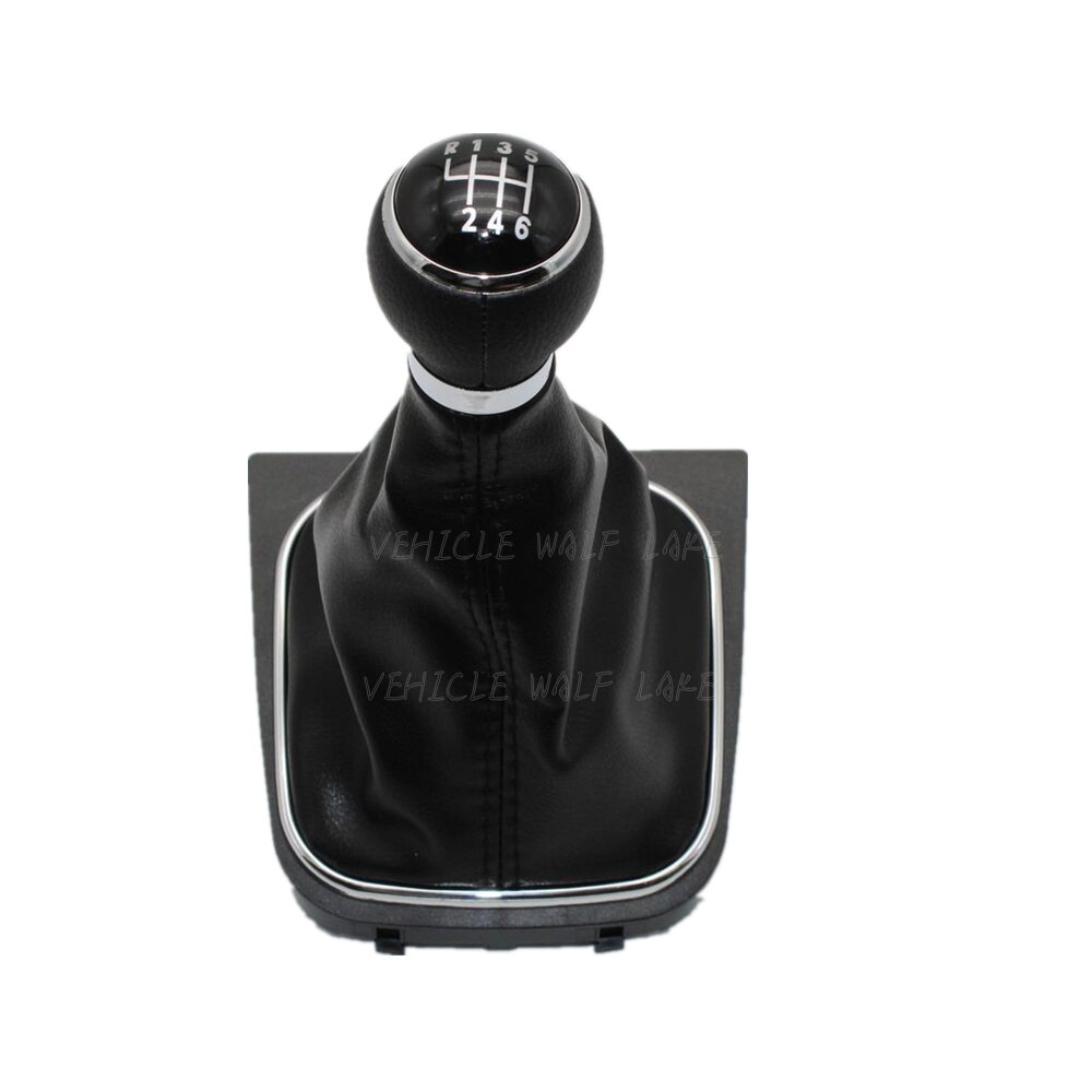 For VW Scirocco Car-Stying 6 Speed Car Stick Gear Shift Knob With Leather Boot: Gray