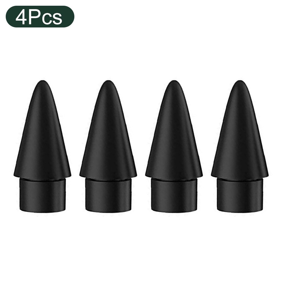 1-8 peças de reposição ponta de substituição de nib compatível para apple pencil 1st geração alta caneta stylus spare nib para i lápis 1 2: 4PCS Black