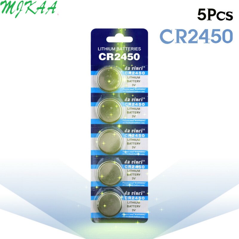 5 stks/pak CR2450 Knop Batterijen KCR2450 5029LC LM2450 Cell Coin Lithium Batterij 3V CR 2450 Voor Horloge Elektronische Speelgoed remote