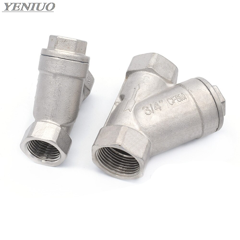 Bsp 1/2 " 3/4 " 1 " 1-1/4 " 1-1/2 "hona inline y mesh siltrådar filter 304 filterventil i rostfritt stål