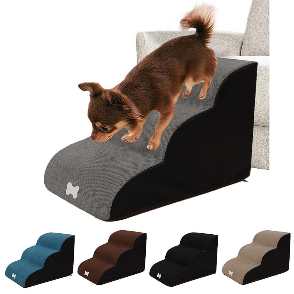 Pet Cat Dog Stairs Ladder Small Dag Cat Bed Stairs Steps Kitten Puppy Ramp Sofa Bed Ladder Anti-slip Removable Dogs Bed Stairs