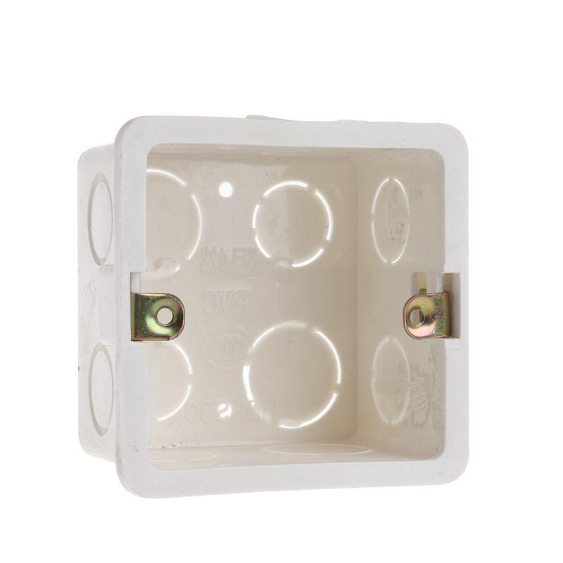80x80 PVC Junction Box Wall Mount Cassette For Switch Socket Base Switch Bottom Box Electrical Box Accessories C90A: Lavender