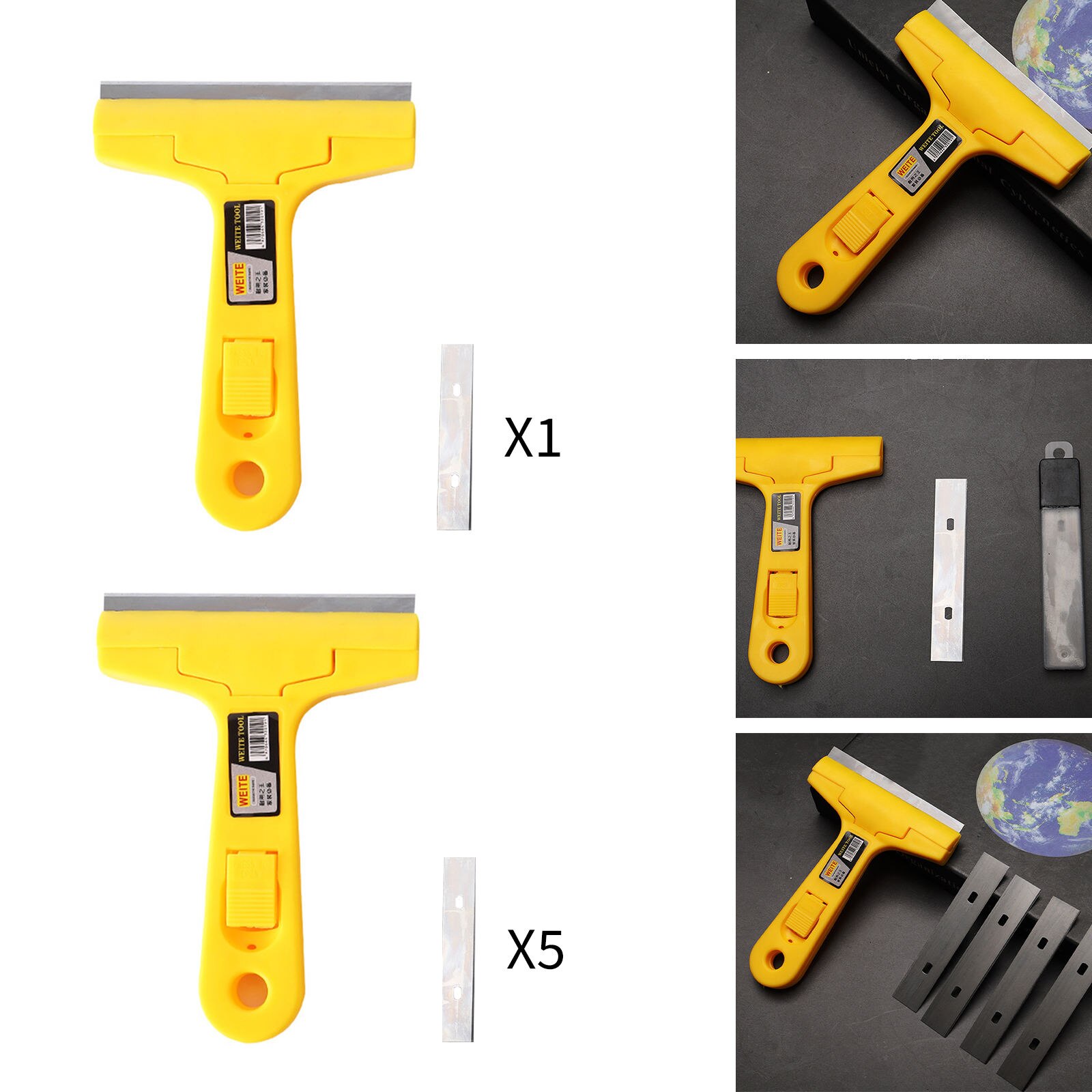 Razor Blade Scraper Ceramic Tile, Floor and Sticker On Stove Top Razor Scraper Remover Car Windshield Razor Blade Tool Set