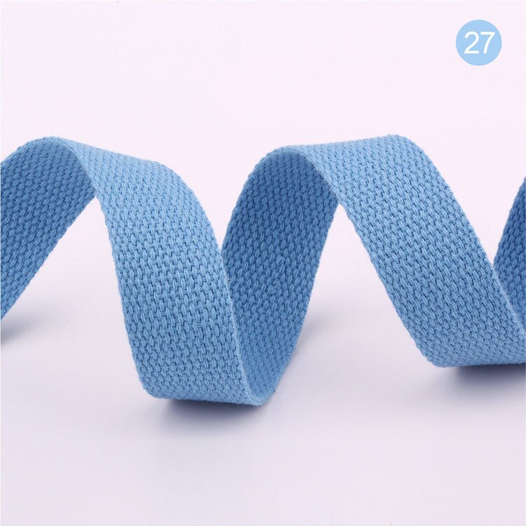 38Mm 5 Yards Sky Blue Singels Hoge Vasthoudendheid Canvas Tas Riem Katoen Lint Bias Tape Rugzak Riem Naaien Diy craft 1.5Mm Dikke: 20mm