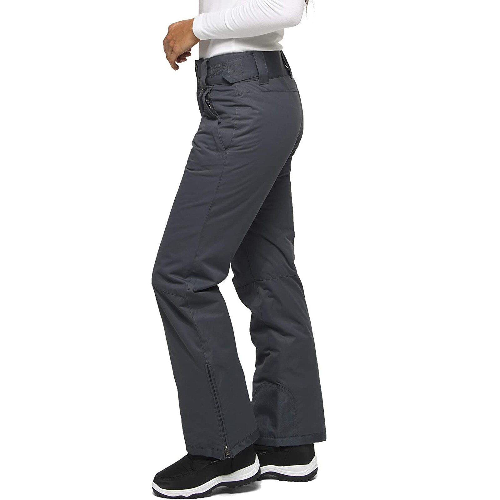 Women's Aislantes Insulated Snow Overalls Solid Color Pocket Trousers Pants Pure Color Warm And Waterproof Ski Pants 40#