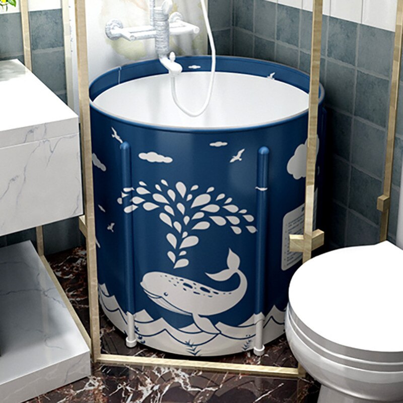 Support en tissu baignoire pliante adulte baignoire épaissie domestique baignoire Portable 70x65cm