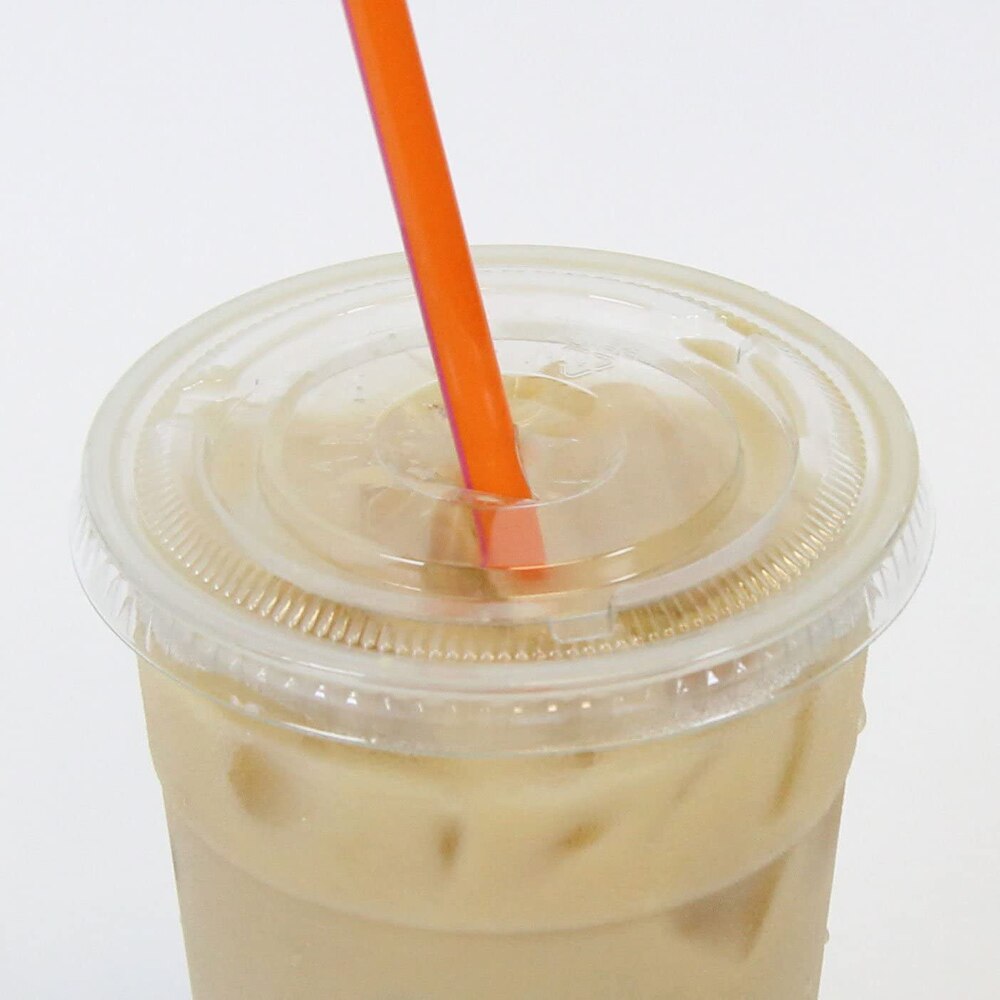 100 pakker 700ml 24oz klare plastik kopper med låg til iskold drikke kaffe te smoothie, ekstra stor størrelse