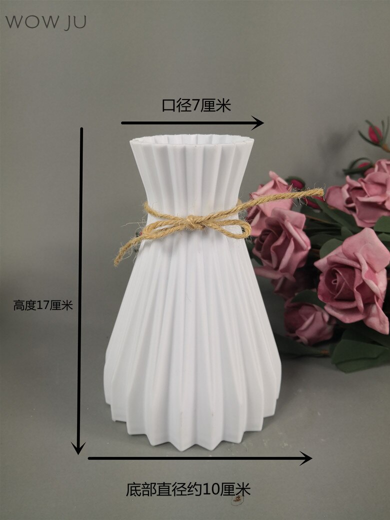 Plastic Vazen Woondecoratie Imitatie Keramische Vazen Europese Bruiloft Moderne Decoraties Onbreekbaar Creatieve Eenvoud